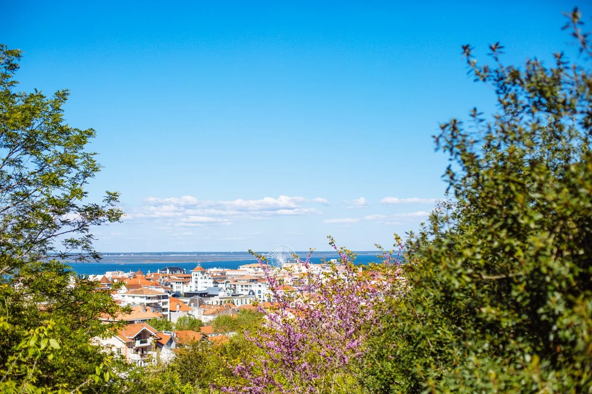 Vista del distrito de Winter City y el Bassin d'Arcachon