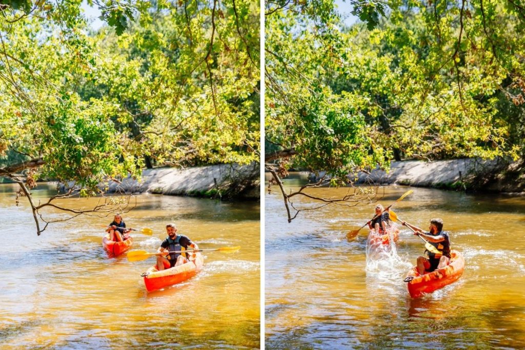 canoeing on the leyre