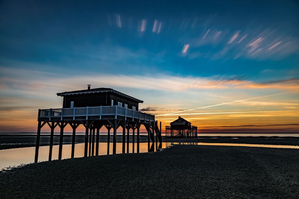 1 Woche auf dem Bassin - DSC3226cabanes sunset 1 90x60 ti - Bassin d'Arcachon
