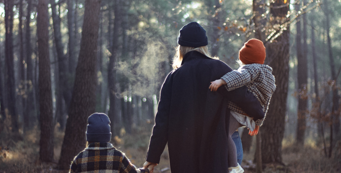Bassin en invierno - Familia en el bosque de invierno Melanny RODRIGUES - Bassin d'Arcachon